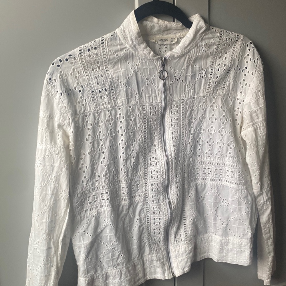 Mango Lattice zip up jacket